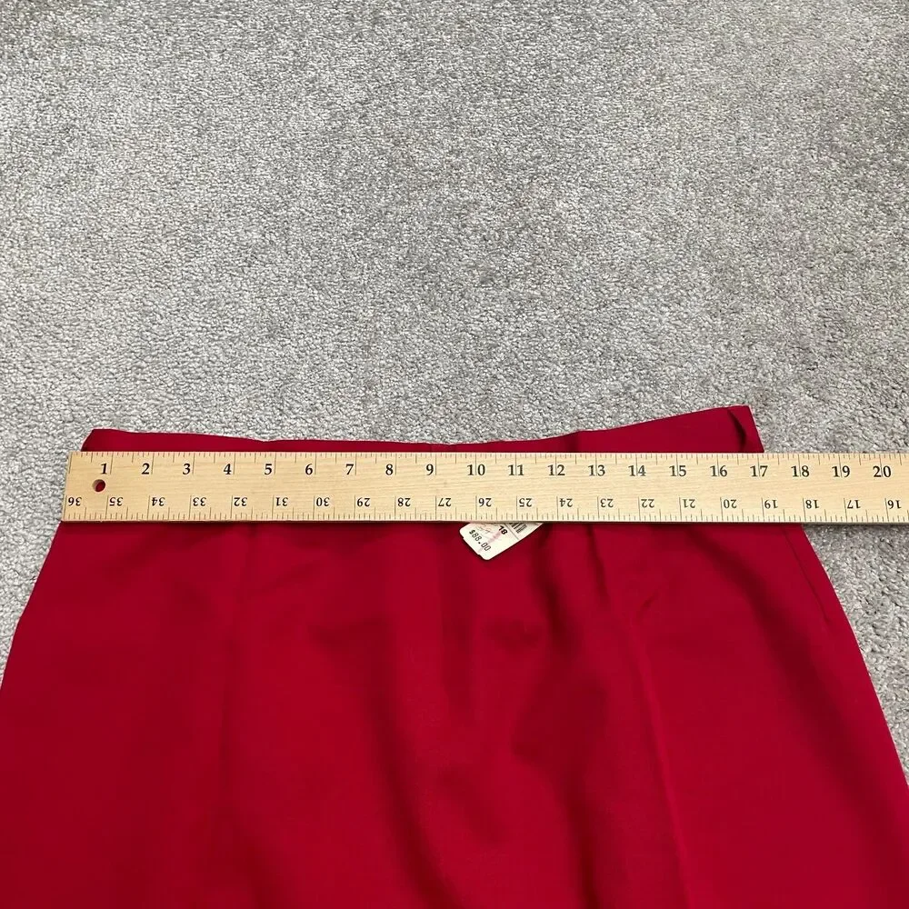Talbots Vintage Y2K 90's Wool Pencil Straight Skirt Womens 18 Red Lined NWT New